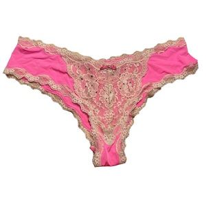 Victoria Secret Pink Rhinestone Panties Size Medium